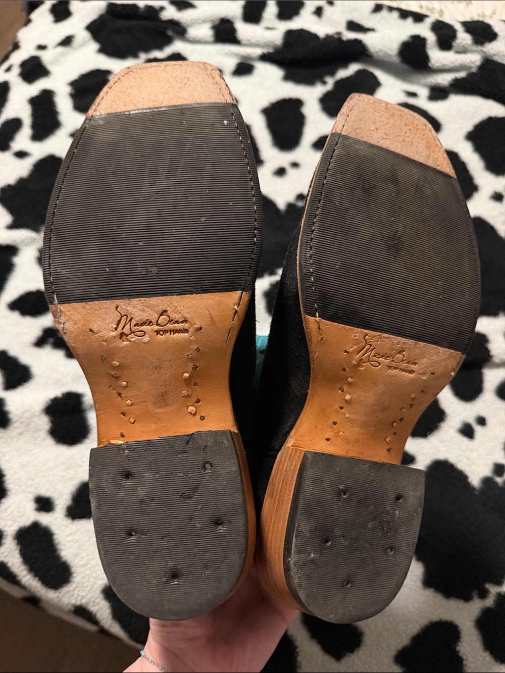 Macie Bean Turquoise and Black Western Moto Boots - Picture 4 of 4
